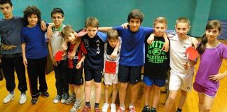 Groupe Ecole de Tennis de Table avril 2014