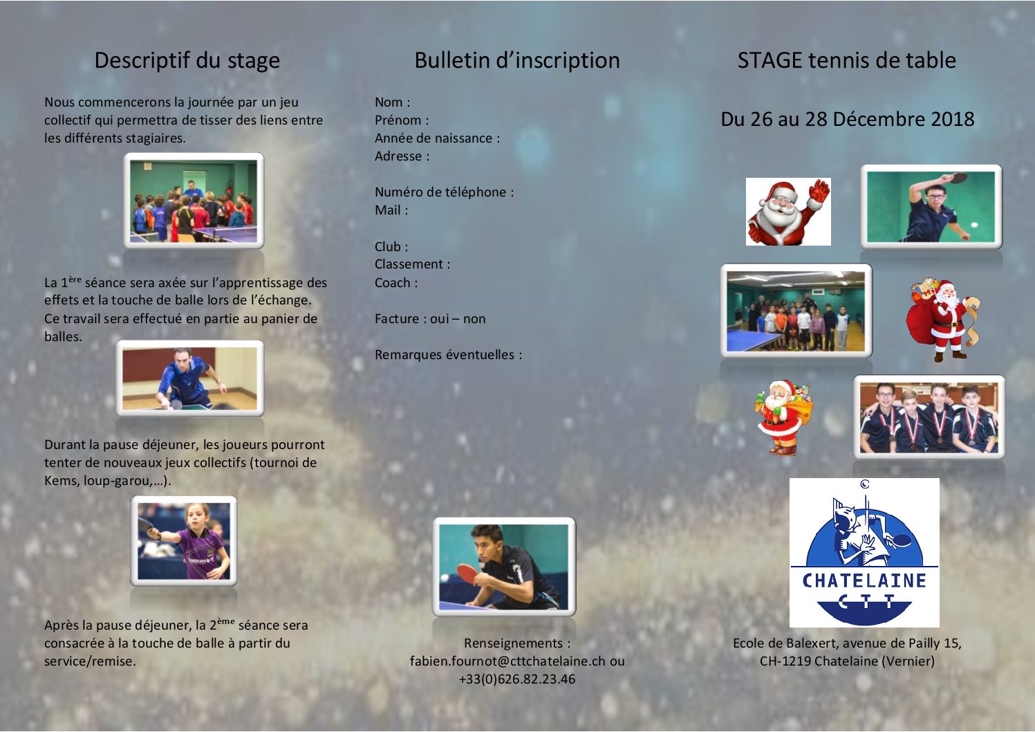 stage de Noël 2018 - Flyer